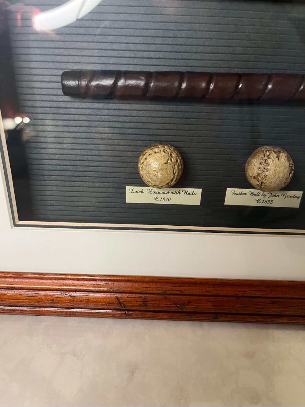 Framed History of Golf Evolution of Clubs Irons Balls Shadow Box Display Vintage - Picture 7 of 13